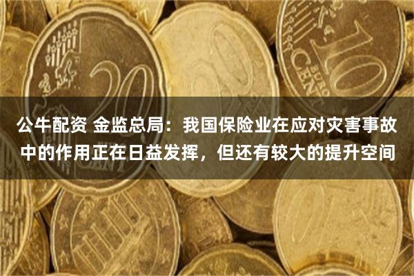 公牛配资 金监总局：我国保险业在应对灾害事故中的作用正在