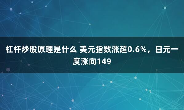 杠杆炒股原理是什么 美元指数涨超0.6%，日元一度涨向149