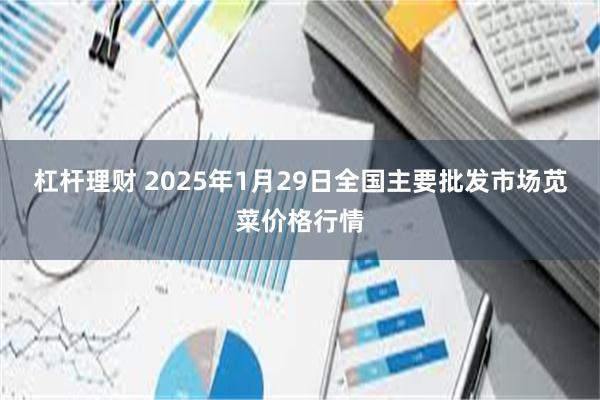 杠杆理财 2025年1月29日全国主要批发市场苋菜价格行情